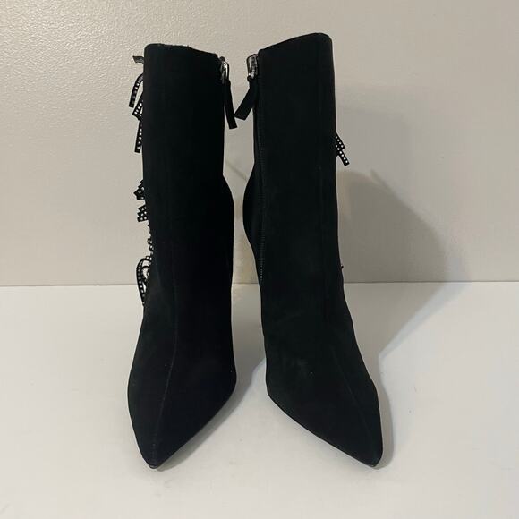 House of Harlow 1960 Revolve Ankle Booties Women’s Asher Zip Fringe Sz 9.5 Black - Picture 5 of 10